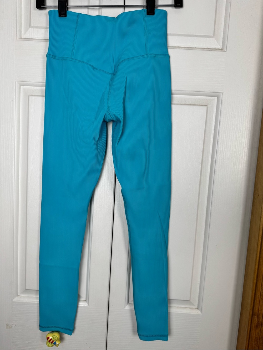 Athleta Turquoise Ribbed High-Waist Leggings - Picture 2 of 4